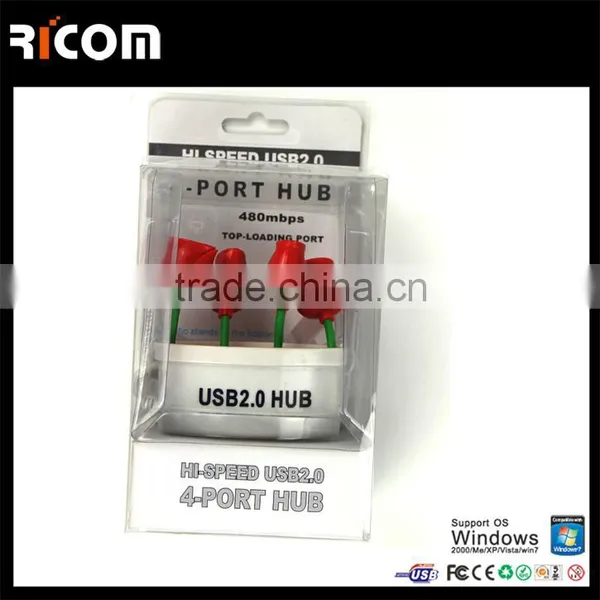 4 Port Usb Rose Design Hub photo-6