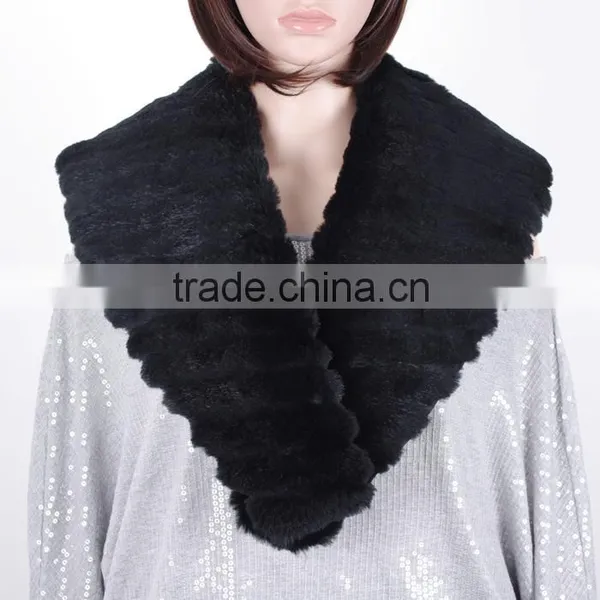 The Lastest Design Fur Scarf Shawl / Rex Rabbit Fur Scarf KZ150136
