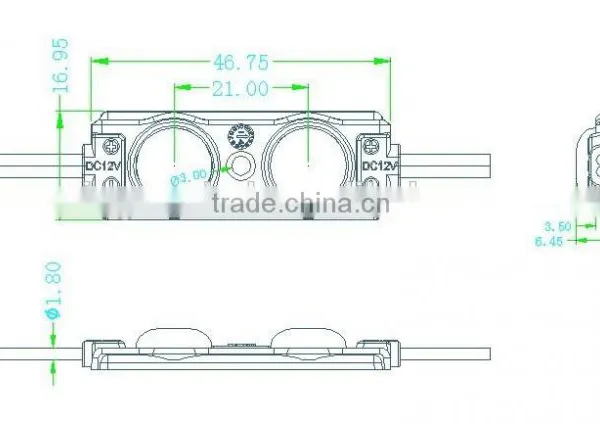 Top Quality Injection 2 Chips LED Modules SMD 2835 IP65 Full Color LED Module photo-2
