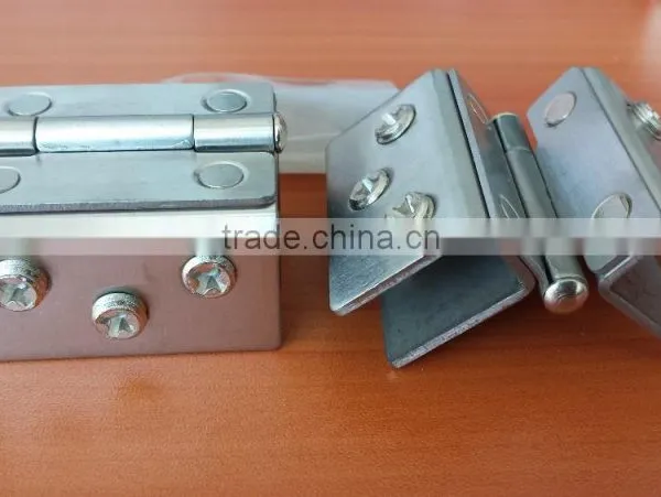 HJ-068 Best Price 10cm Square Stainless Steel Double Hinge China Supplier Glass Hinge photo-3