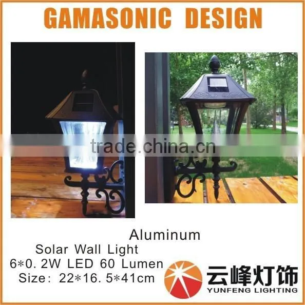 GAMASONIC Aluminum Wall Mounted Outdoor Solar Lights