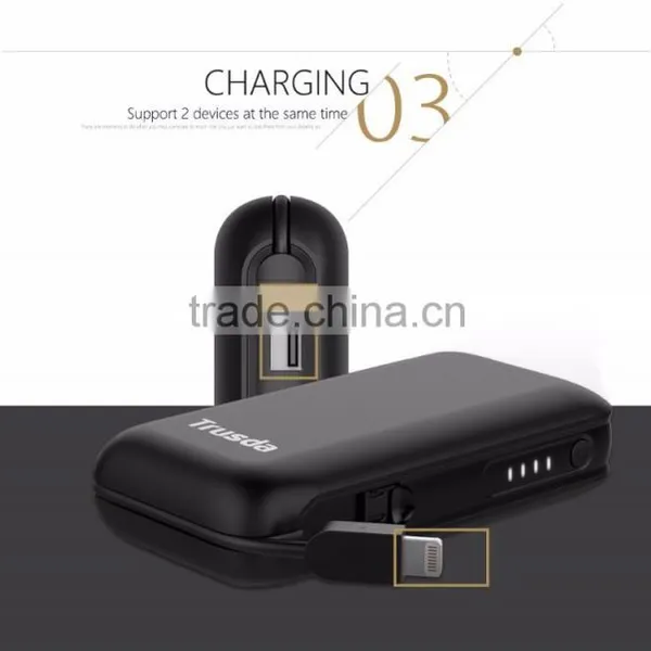 New Fashion 5200mAh Portable Power Bank With MFI Cable Built-in for I7 photo-3