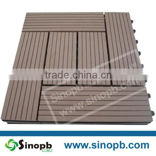 WPC DIY Decking Tiles for Sauna Room Floor Decoration photo-2
