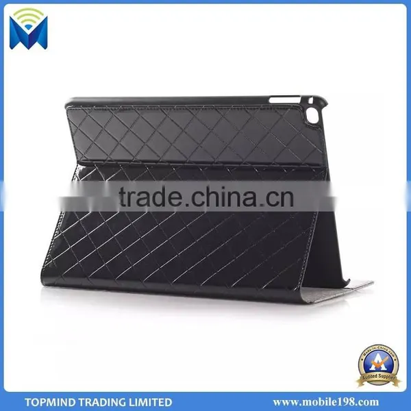 New Arrival Argyle Smart Book Style Wallet Leather Case for IPad Air 2 photo-3