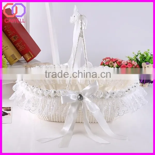 Elegant Handmade Flower Basket for Wedding photo-2