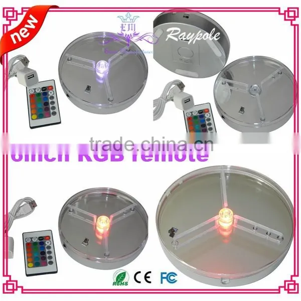 Rechargeable Multi-color Led Centerpiece Light Base 6 Inch Led Vase Lighting Base for Wedding/ Party Decoration