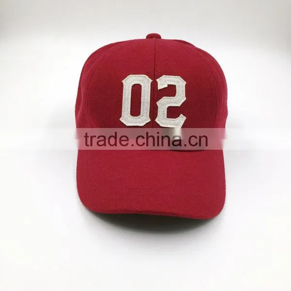 Custom Design 8 Panel Wool Blend Baseball Cap photo-2