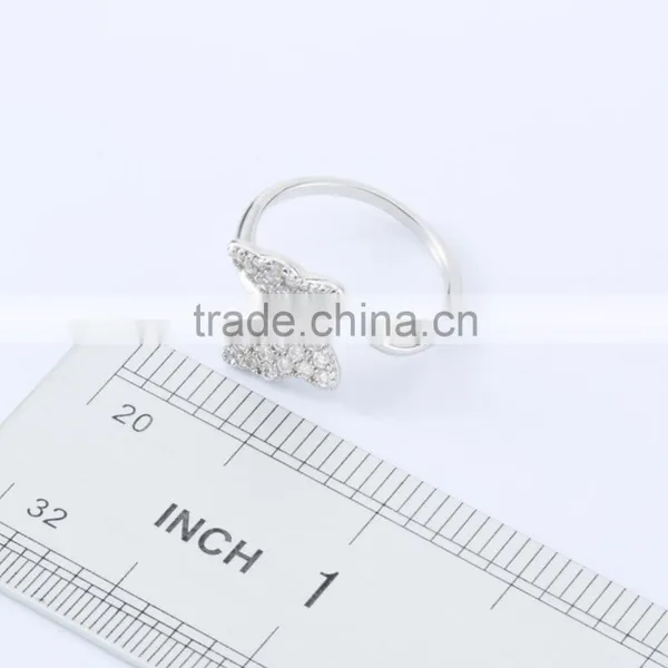 High Quality Irregular Round White Gold Plated Ring Stud Wing Shape Cubix Zirconia to India Snapdeal Flipkart photo-3