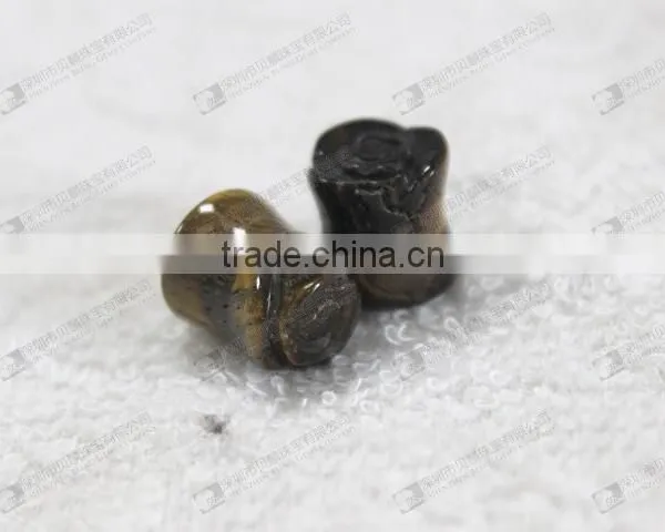 Body Piercing Jewelry Tiger Eye Stone Ear Plugs photo-5