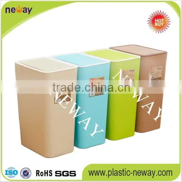 Colorful Push Type Plastic Waste Bin photo-5
