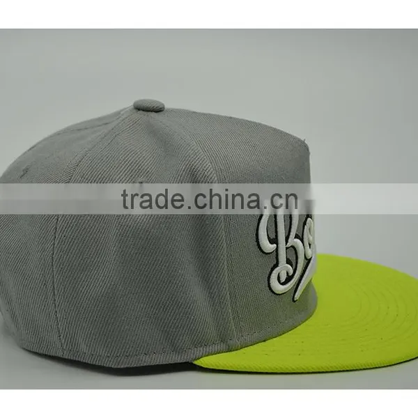 Fashion 5 Panel Snapback Cap/hat Black 3D Embroidery Baseball Cap photo-5