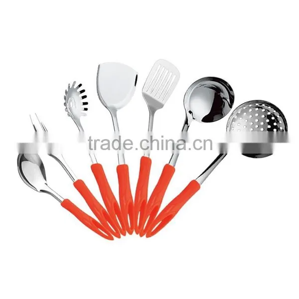 Stainless Steel Kitchenware 2015 Style High Quality With Plastic Handle Cookware/modern Kitchen Designs7PCS/SET S48
