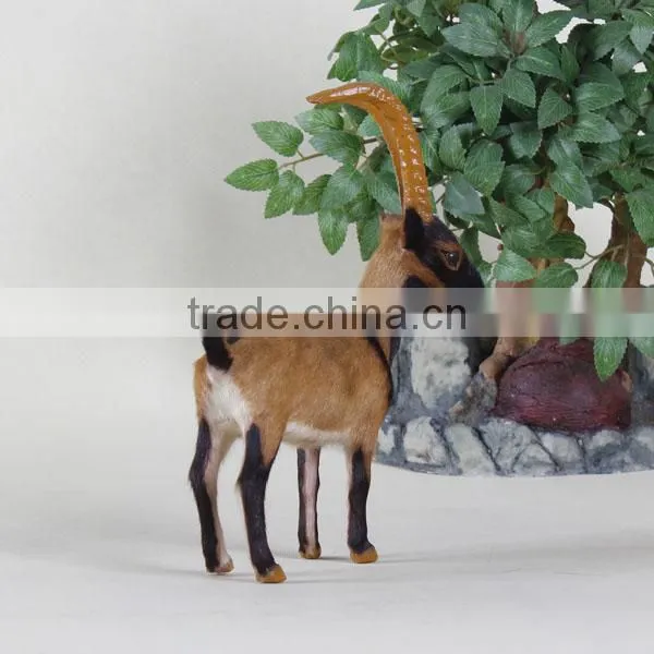 Handmade Unstuffed Plush Animal Goat Christmas Garden Decor photo-6