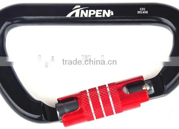D Shape Automatic Aluminum Safety Locking Carabiner photo-3