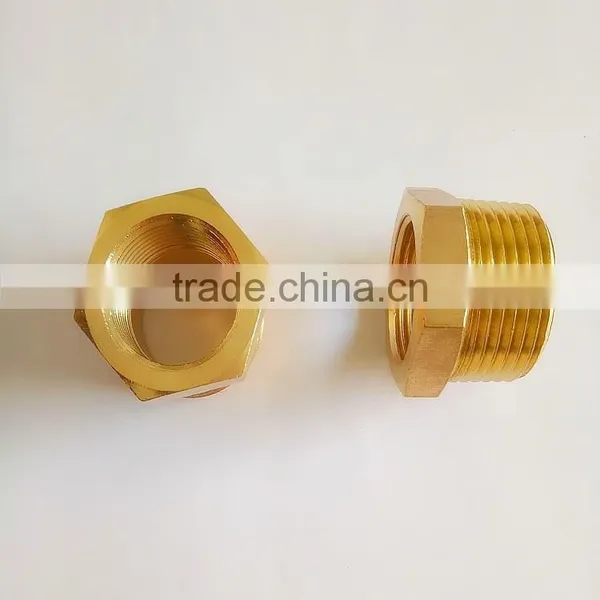 High Quality Pneumatic Brass Bushing 1/8 Female 1/4 Male Thread Reducer Brass Fitting photo-3
