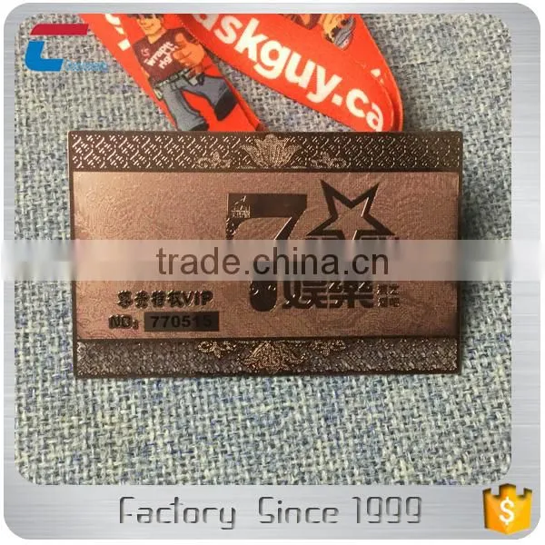 Custom Embossed Metal Bronze Membership Card photo-5