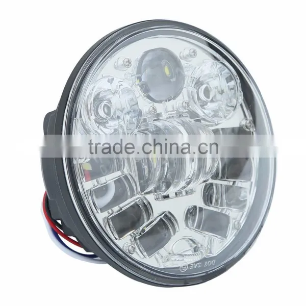 Black&Chrome 5-3/4'' 5.75" Daymaker Projector Headlight For CVO Dyna Fat Street Bob photo-4