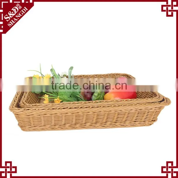 Functional Durable Rattan Woven Vegetable Store Equipment Fruit Basket photo-2