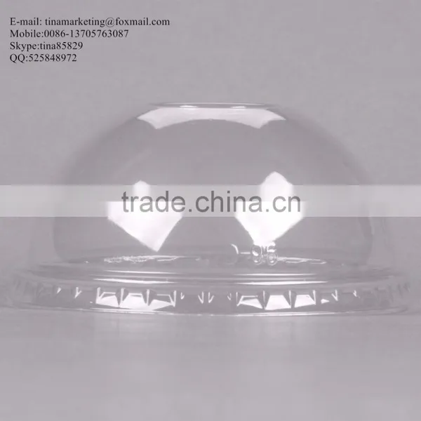 Custom Disposable PS Plastic Clear Dome Lid With Hole for Clod Drink Cup photo-4