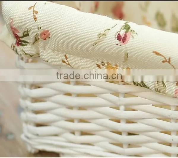 Wholesale Handmad Corner Wicker Storage Basket Wicker Office Storage Baskets White Wicker Basket photo-2