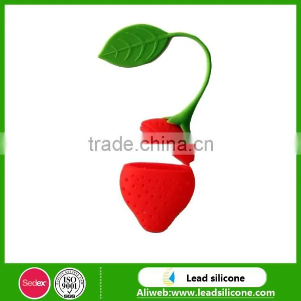 Food Grade Stawberry Shape Silicone Tea Infuser/Silicone Tea Strainer photo-4