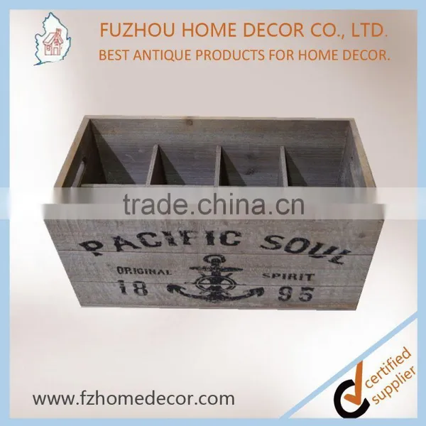 2017 New Style Antique Bottle Wooden Crate With Silk-screen Printing photo-3