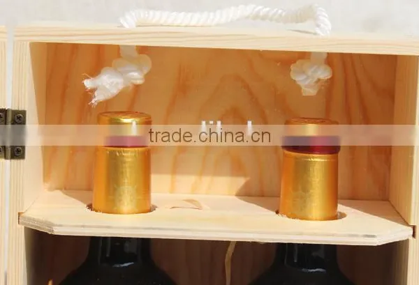 Single-deck Six Pine Wine Bottle Storage Box photo-3