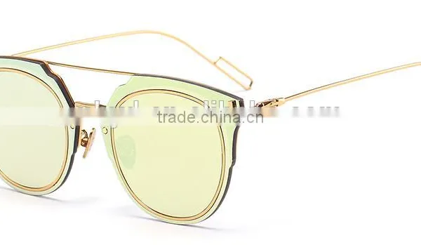 2016 New Women Metal Outdoor Glasses Sunglasses Fashion Tide Thin Face Round Sunglasses photo-5