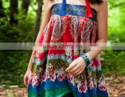 Long Floral Vintage Dress Folk Style Women's Dress photo-2