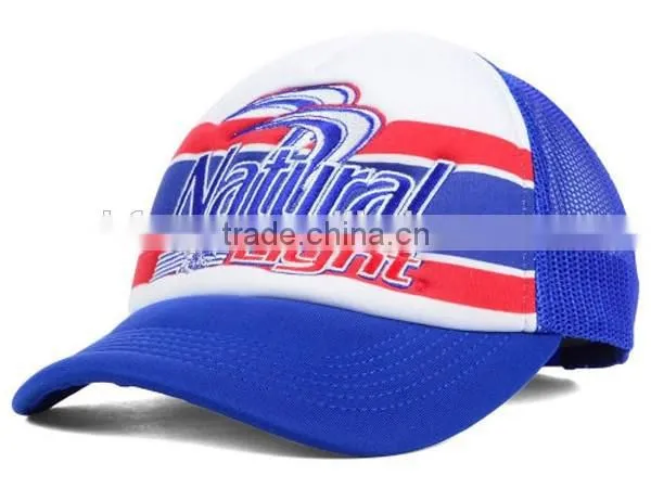 2013 Sport 6-panels Mesh Breathable Spong Blue Baseball Cap and Hat With Custom Design photo-5
