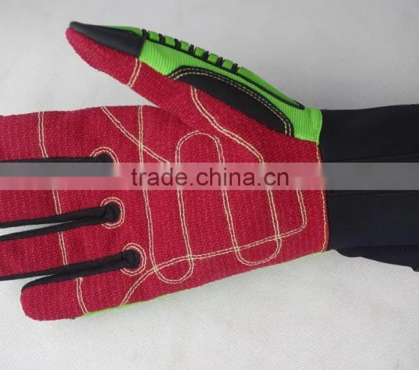CE 4543 Anti Cut Slash Proof Impact Safety Gloves, Oil and Gas Safety Cut Resistant Rubber Gloves photo-6