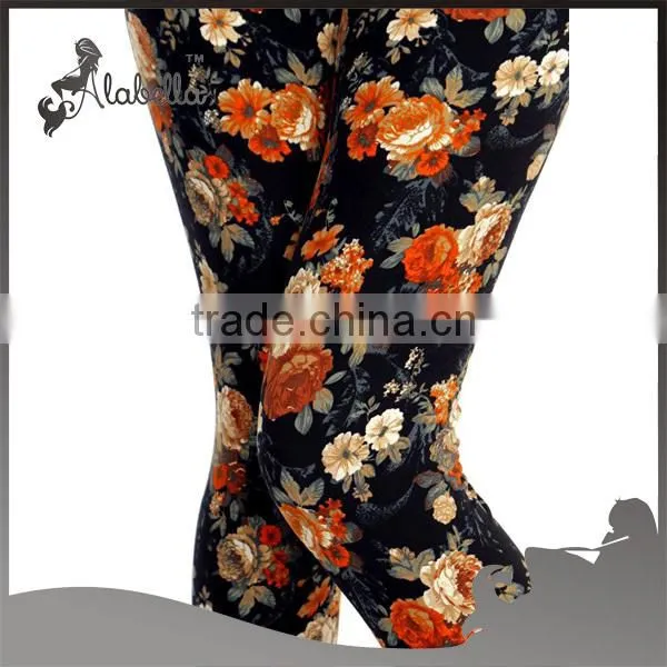 Satin Print Straight Fit 2016 Fashion Pants For Women photo-5