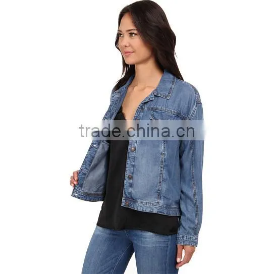 High Quality Autumn Denim Jacket Women With Soft Fabric photo-5
