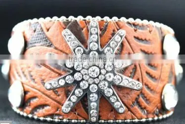 Women's Luxury Leather Bracelets 2016 Sparkling Heart Soft Leather Bracelets High End Leather Bracelets photo-6
