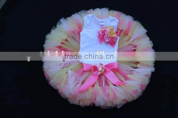 Fashion Baby Girls Party Wear Fluffy TuTu Sets Colorful Tulle TuTu Pettiskirts photo-2