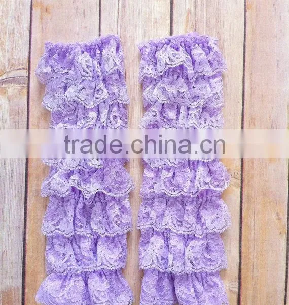 Cute Baby Girls Pink Leg Warmers Ruffle Tulle Baby Girls Lace Legging Warmers photo-4