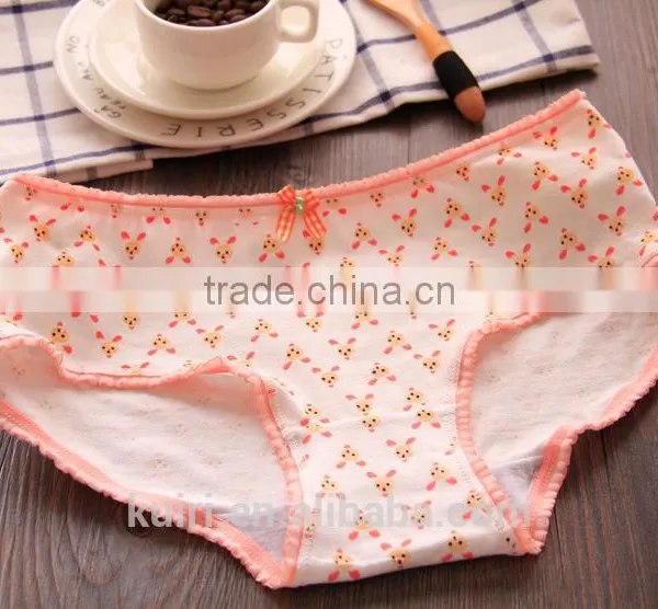 Top Quality Women's Cotton Briefs High Waist Panties Cotton Underwear Cute Girl Lingerie Breathable Underpants EA3 photo-5