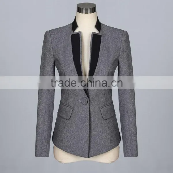 Formal Gray Blazer Women Business Suits Formal Office Suits Work Wear Sets Ladies Uniforms OL Style Pant Suits photo-5