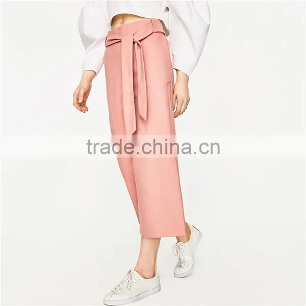 2017 Dongguan Wholesale OEM Casual Cropped Pants for Women photo-2