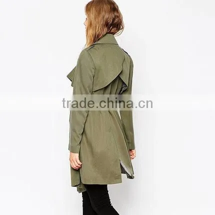 Autumn Fashion Leisure, Big Lapel, no Buckle Lace, Slim, Long Windbreaker, Coat, Women's Students photo-4