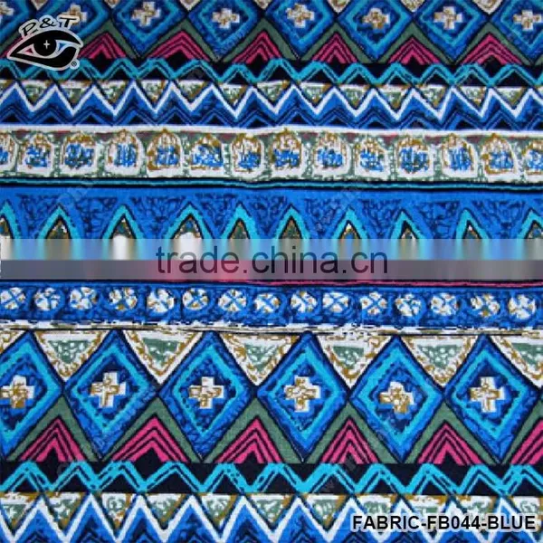 145CM Blue Printed Patterns Linen Fabric Wholesale Fabric photo-2