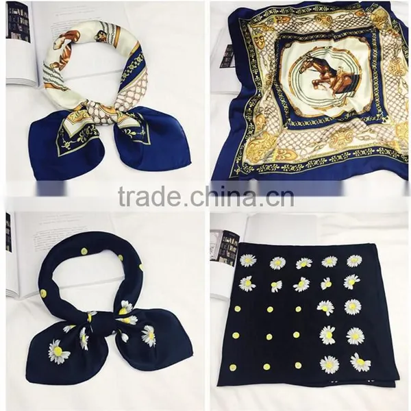 Wholesale Fashion Customized Printing Square Silk Scarf photo-3