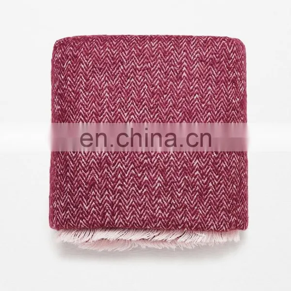 Ladies Winter Warm Scarf Zigzag Twill Long Cashmere Scarf photo-3