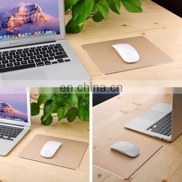 New Product 24*18cm Aluminium Alloy Metal Mouse Pad With Anti-slip Silicone Back photo-5