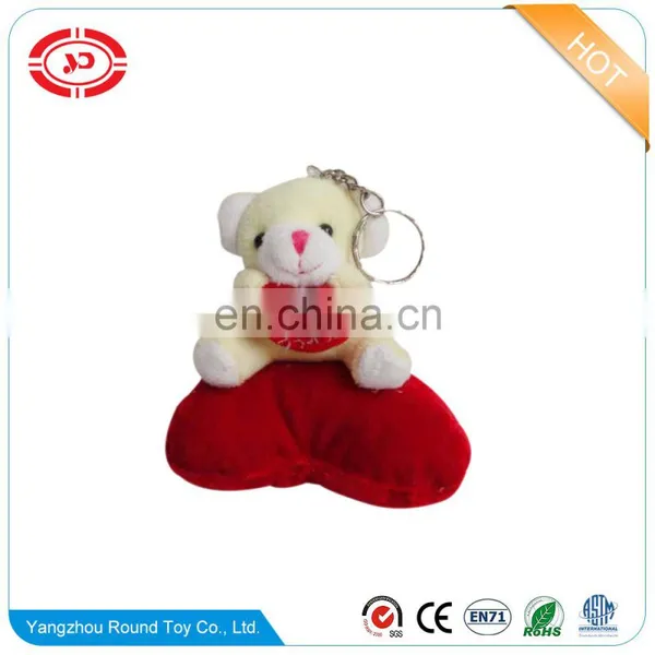 Valentines Plush Soft Hug Hear Sitting Animal Cute Bear Stuffed Keychain Decoration Doll Keyring photo-4