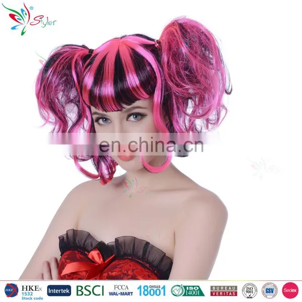 Styler Brand 100% Polyester Party Curly Hair Wig Wholesale Cheap Make Doll Wig photo-2