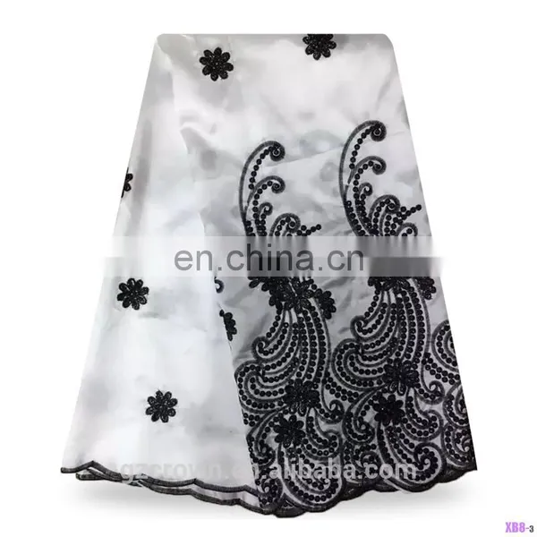 High Quality Raw Silk George Lace Fabric With Sequins Indian Raw Silk George Fabrics S170307002 photo-6