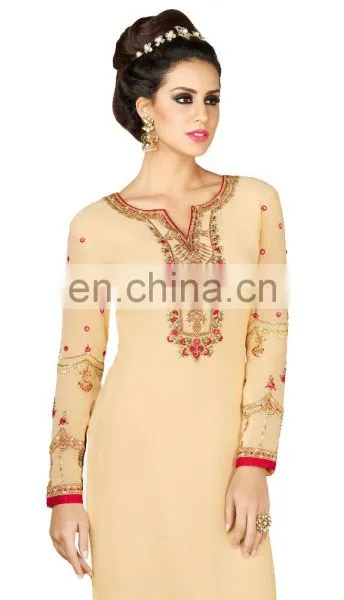 2017 Ocassion Party Wear Semi-Stitched Salwar Kameez Suits Dress Material (salwar Kameez Suit) photo-2