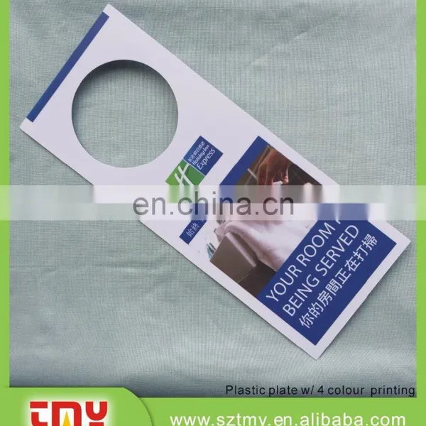 Custom Shape Offset Printing Pvc Hotel Room Door Hanger photo-5
