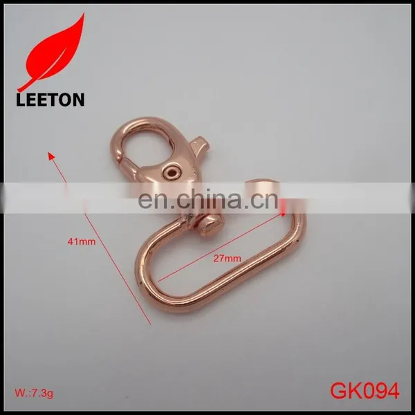 Factory Supply Shiny Rose Gold Snap Hook for Handbag photo-4